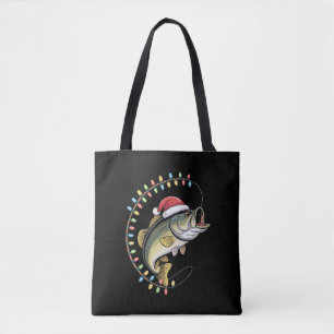 Christmas Dad Bass Fish Funny Fishing Fisherman Tote Bag