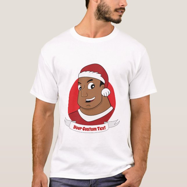 Christmas dad/ young man cartoon T-Shirt (Front)