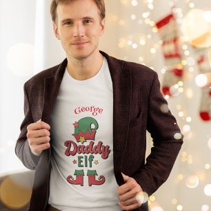 Christmas Daddy Elf customized men's t-shirt