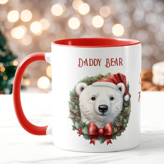 Christmas Daddy Polar Bear Name Mug (Christmas Daddy Polar Bear Name Mug)