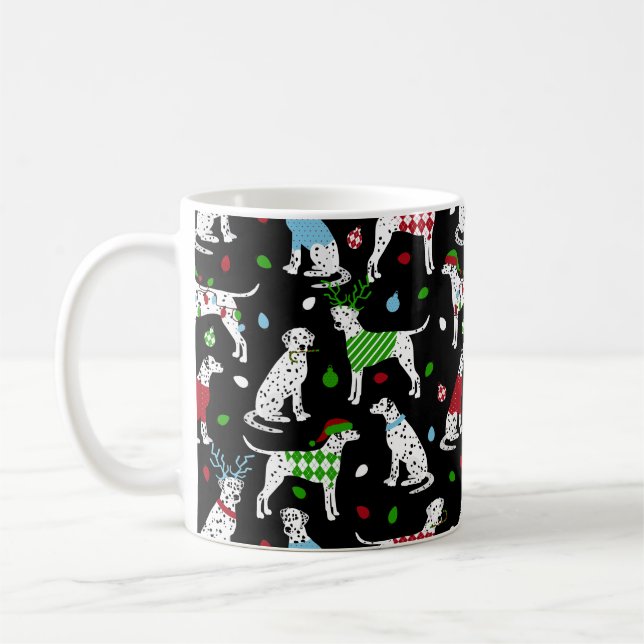 Christmas Dalmatian Coffee Mug (Left)