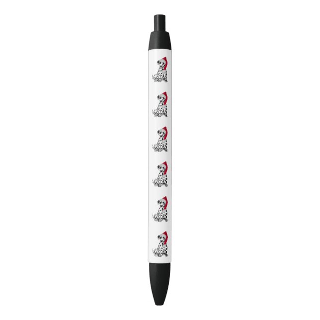 Christmas Dalmatian Dog Black Ink Pen (Front Vertical)