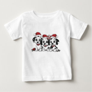 Christmas Dalmatian Dogs Baby T-Shirt