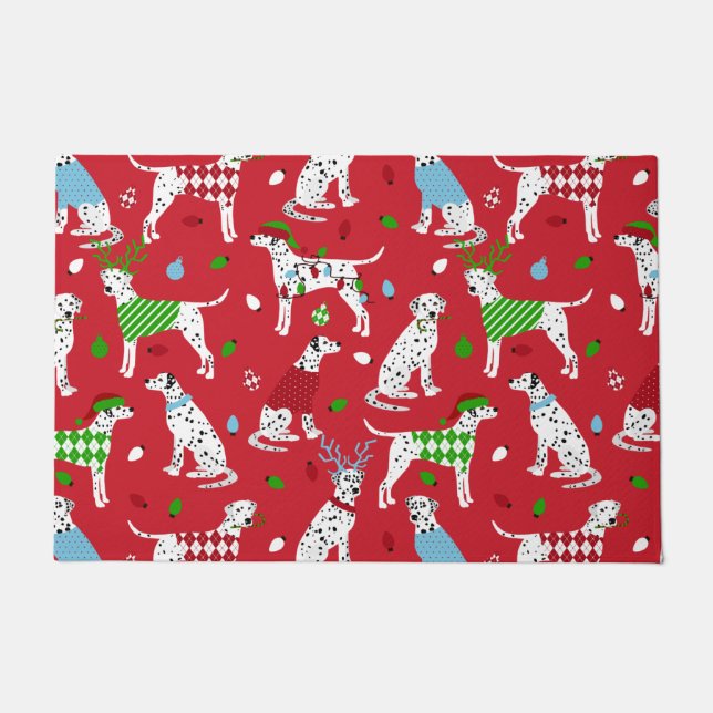 Christmas Dalmatian Doormat (Front)