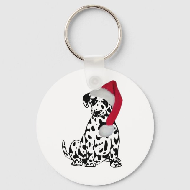 Christmas Dalmatian Key Ring (Front)