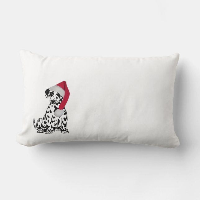 Christmas Dalmatian Lumbar Cushion (Front)