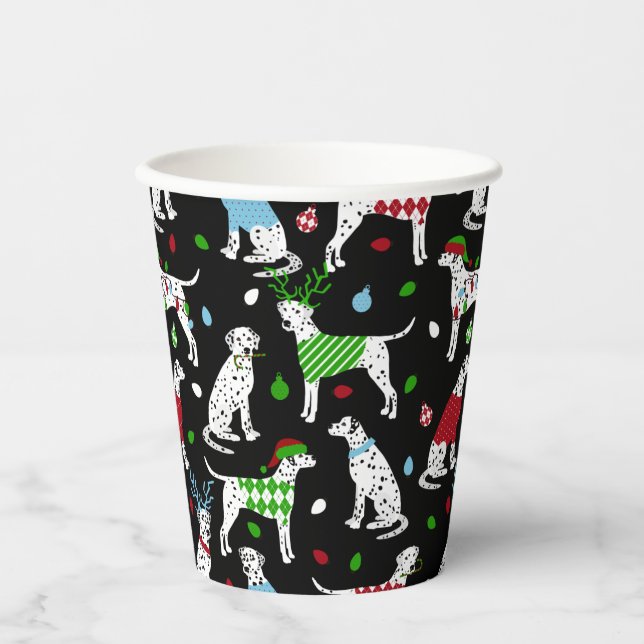 Christmas Dalmatian Paper Cups (Front)