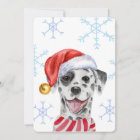 Christmas Dalmatian Pet Xmas Hat Scarf Funny Dog H