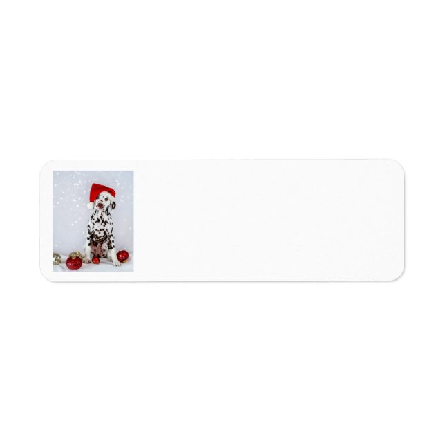 Christmas Dalmatian Return Address Label (Front)