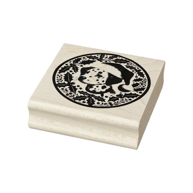 Christmas Dalmatian                                Rubber Stamp (Stamp)