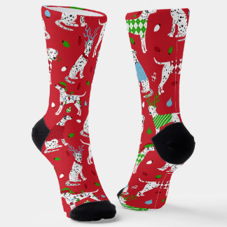 Christmas Dalmatian Socks