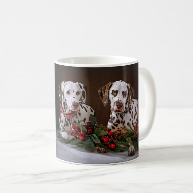 Christmas Dalmatians Coffee Mug (Front Right)