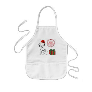 Christmas dalmatians kids apron. kids apron