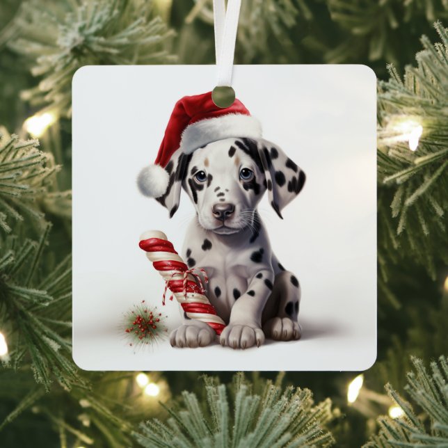 Christmas Dalmation holiday ornament (Insitu)