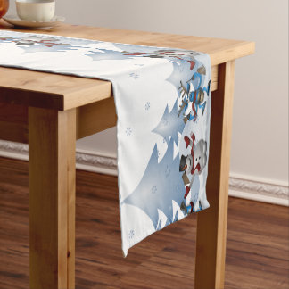 Christmas Dancing In The Snow Short Table Runner