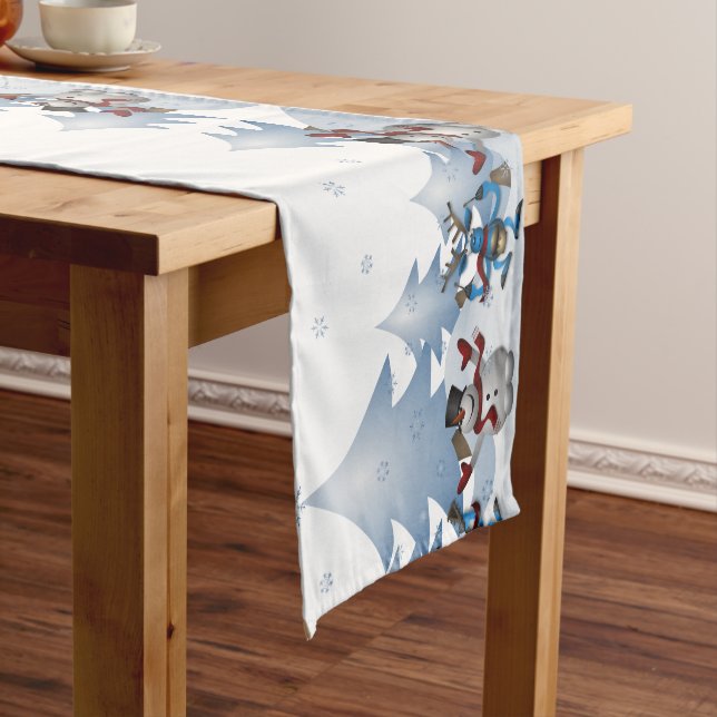 Christmas Dancing In The Snow Short Table Runner (In Situ)