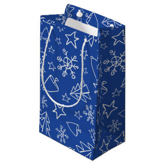 Christmas dark blue Gift Bag