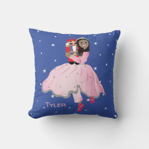 Christmas Dark Haired Ballerina Clara Cushion