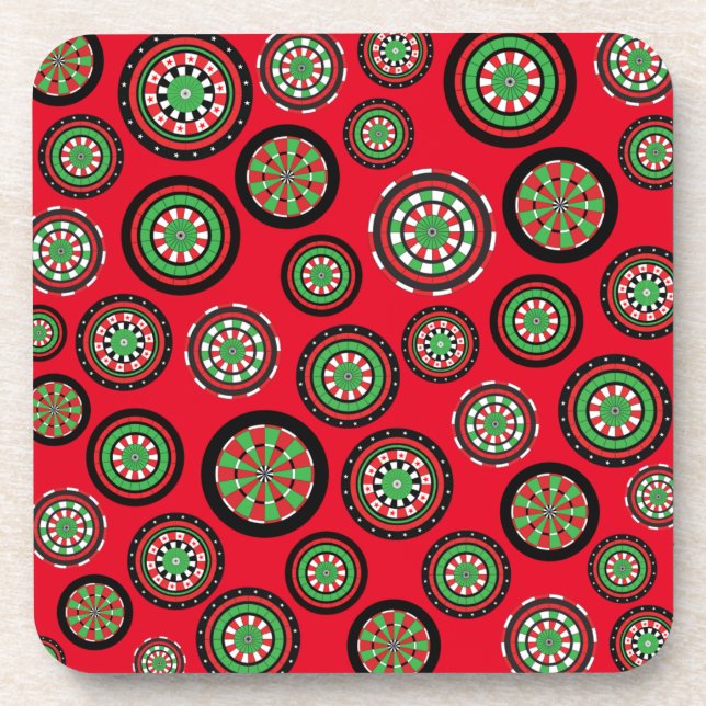 Christmas Dartboards Coaster (Front)