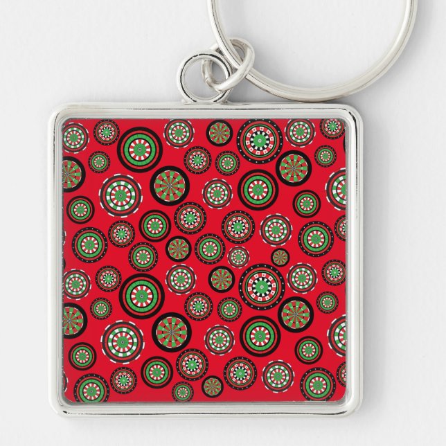 Christmas Dartboards Key Ring (Front)