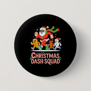 Christmas Dash Squad Running Runner Marathon Team  6 Cm Round Badge