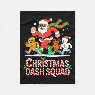 Christmas Dash Squad Running Runner Marathon Team  Fleece Blanket