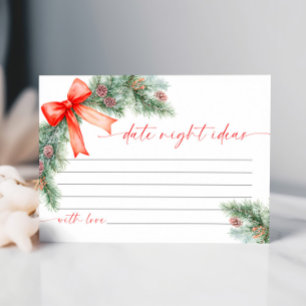 Christmas Date Night Ideas Card