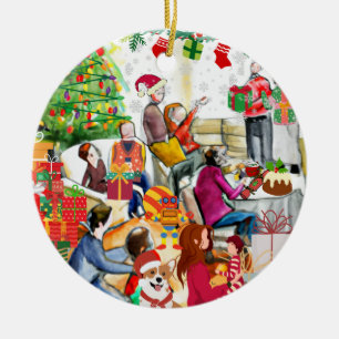 Christmas Day Ceramic Ornament