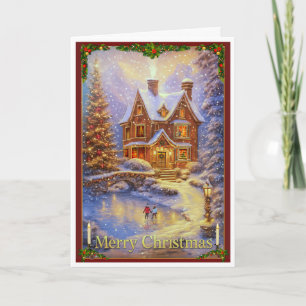 Christmas day on the pond card