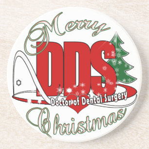 CHRISTMAS DDS Doctor of Dental Surgery Coaster