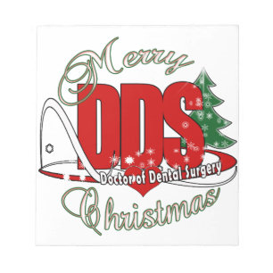CHRISTMAS DDS Doctor of Dental Surgery Notepad