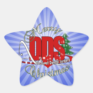 CHRISTMAS DDS Doctor of Dental Surgery Star Sticker