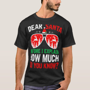 Christmas Dear Santa Before I Explain How Much Do T-Shirt