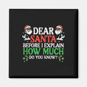 Christmas Dear Santa How Much Do You Know Xmas Wom Magnet