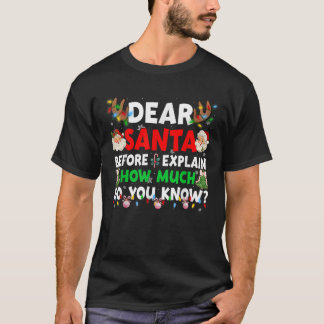 Christmas Dear Santa I Can Explain How Much Do You T-Shirt