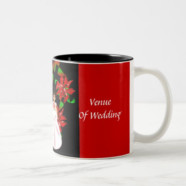 Christmas/December Red Wedding Shower Mug (Right)