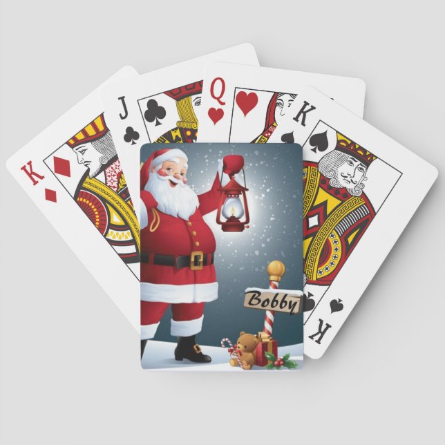 Christmas Deck of Cards Add NAME Stocking Stuffer (Back)