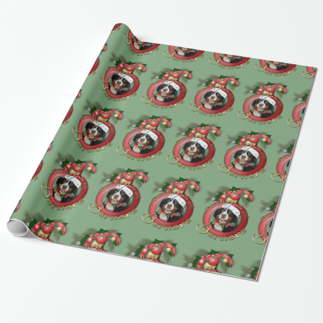 Christmas - Deck the Halls - Berners Wrapping Paper (Unrolled)