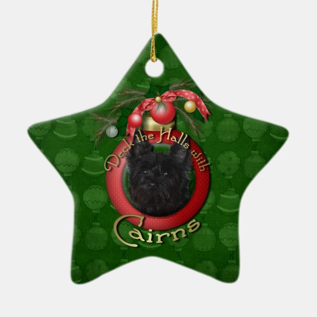 Christmas - Deck the Halls - Cairns - Rosco Ceramic Ornament (Front)