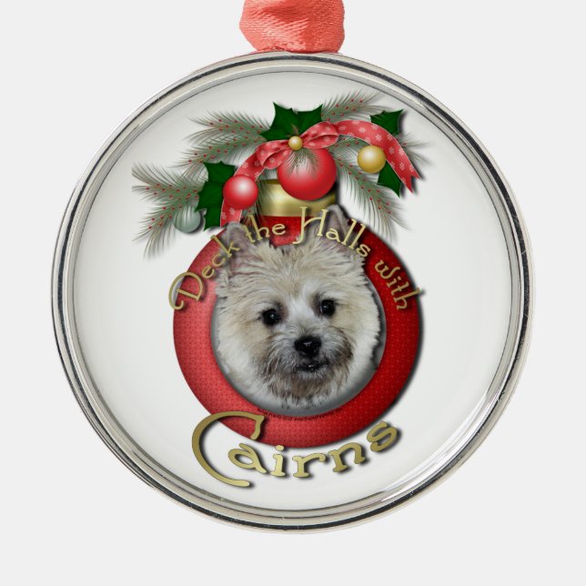 Christmas - Deck the Halls - Cairns - Teddy Bear Metal Ornament (Front)