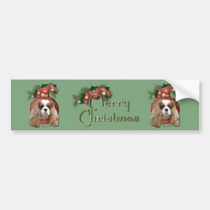 Christmas - Deck the Halls - Cavaliers - Blenheim Bumper Sticker