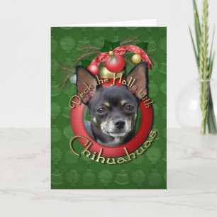 Christmas - Deck the Halls - Chihuahuas - Isabella Holiday Card