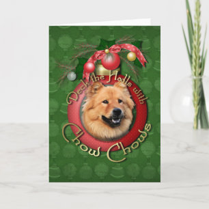 Christmas - Deck the Halls - Chows - Cinny Holiday Card
