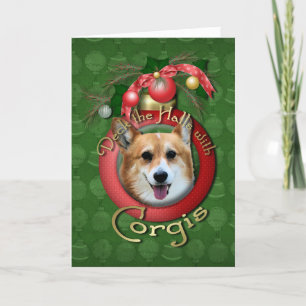 Christmas - Deck the Halls - Corgis - Owen Holiday Card