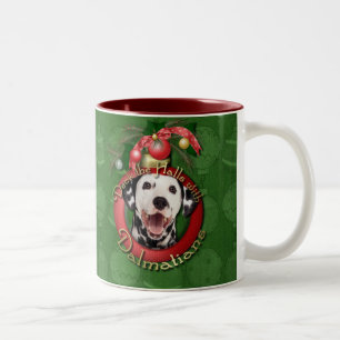 Christmas - Deck the Halls - Dalmatians Two-Tone Coffee Mug