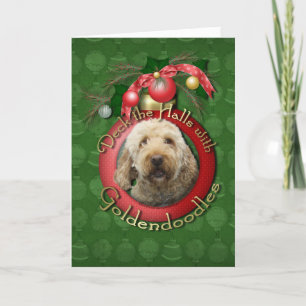 Christmas - Deck the Halls - Goldendoodles Holiday Card