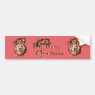 Christmas - Deck the Halls - Goldens - Corona Bumper Sticker