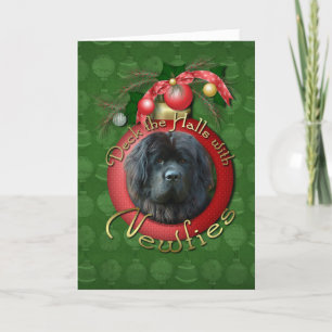 Christmas - Deck the Halls - Newfie Holiday Card