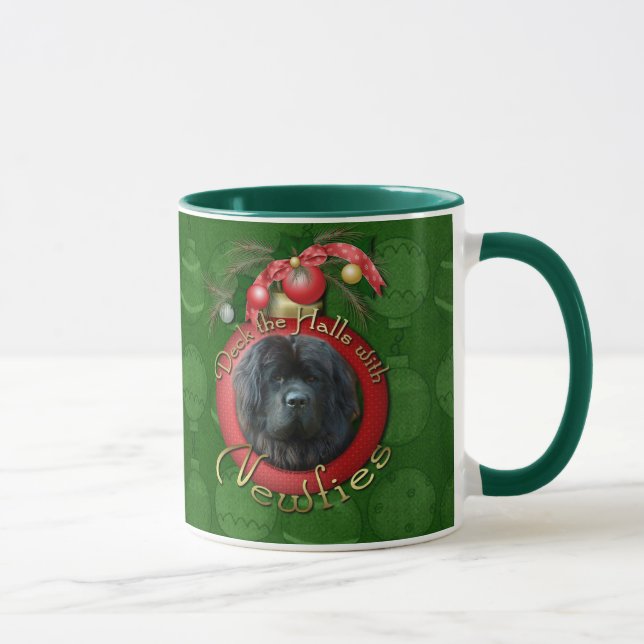 Christmas - Deck the Halls - Newfie Mug (Right)