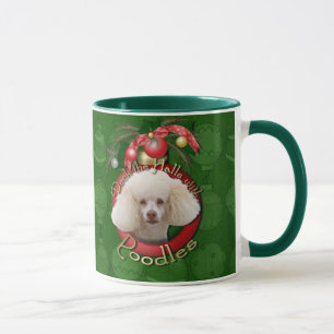 Christmas - Deck the Halls - Poodles - White Mug